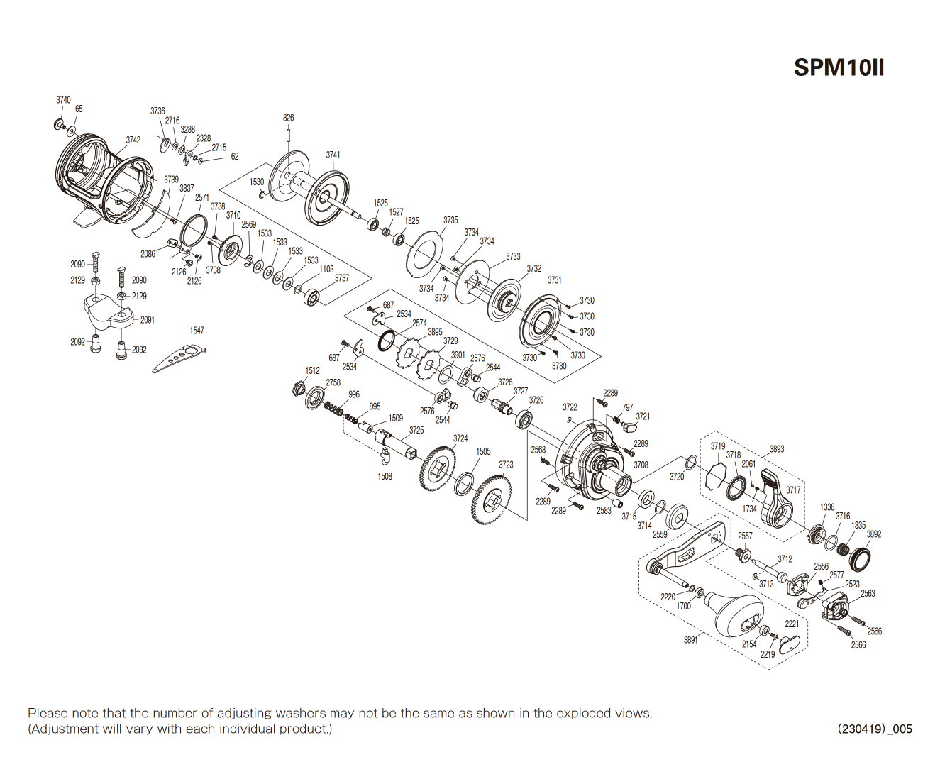 Pezzi di ricambio per Speedmaster ll 10lb destro