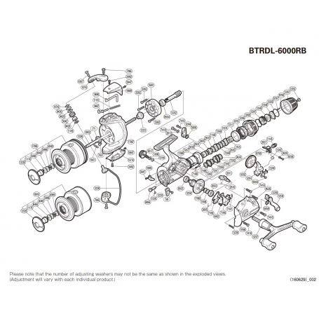 Despiece Carrete Baitrunner 6000 DL-RB