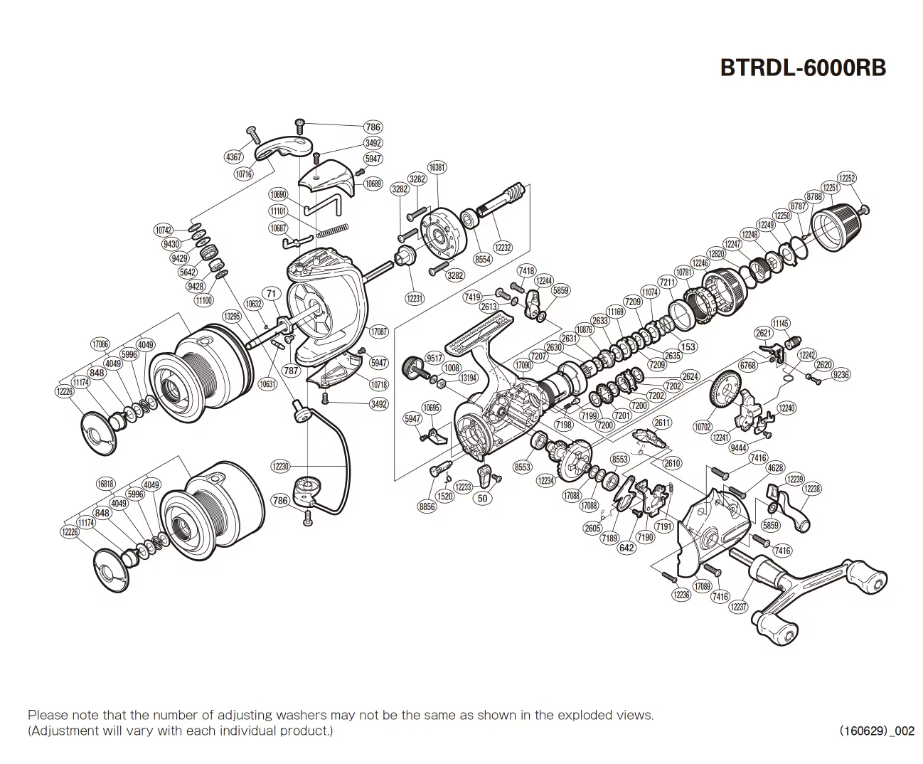 Pezzi di ricambio per Baitrunner 6000 DL-RB