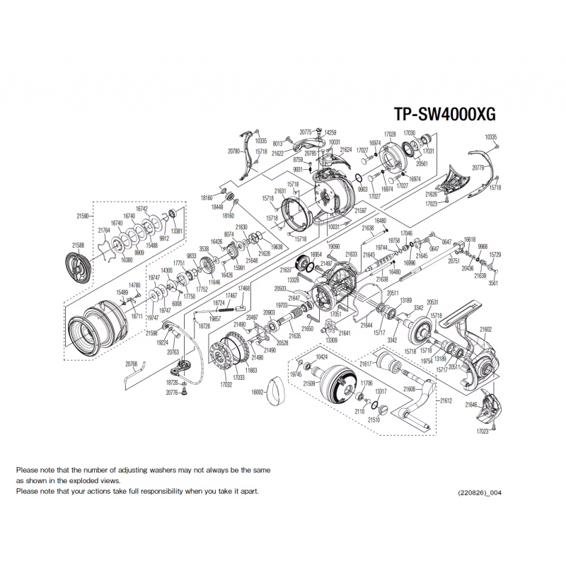 ▷ Twin Power 4000 SW C XG Reel Spare Parts【Mv Spools】