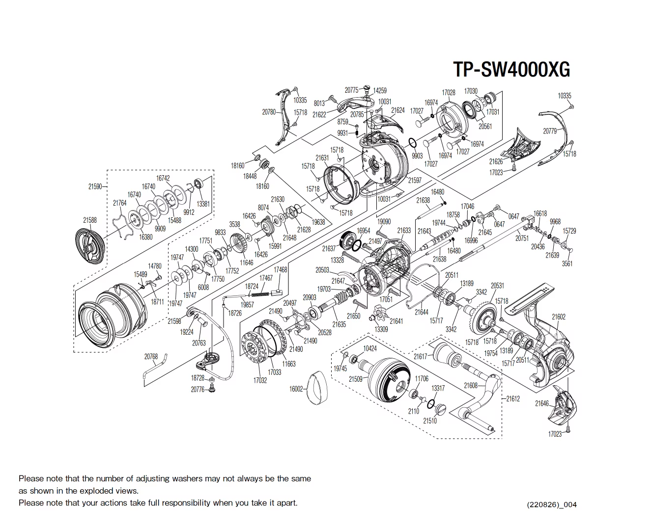 Twin Power 4000 SW C XG Reel Spare Parts