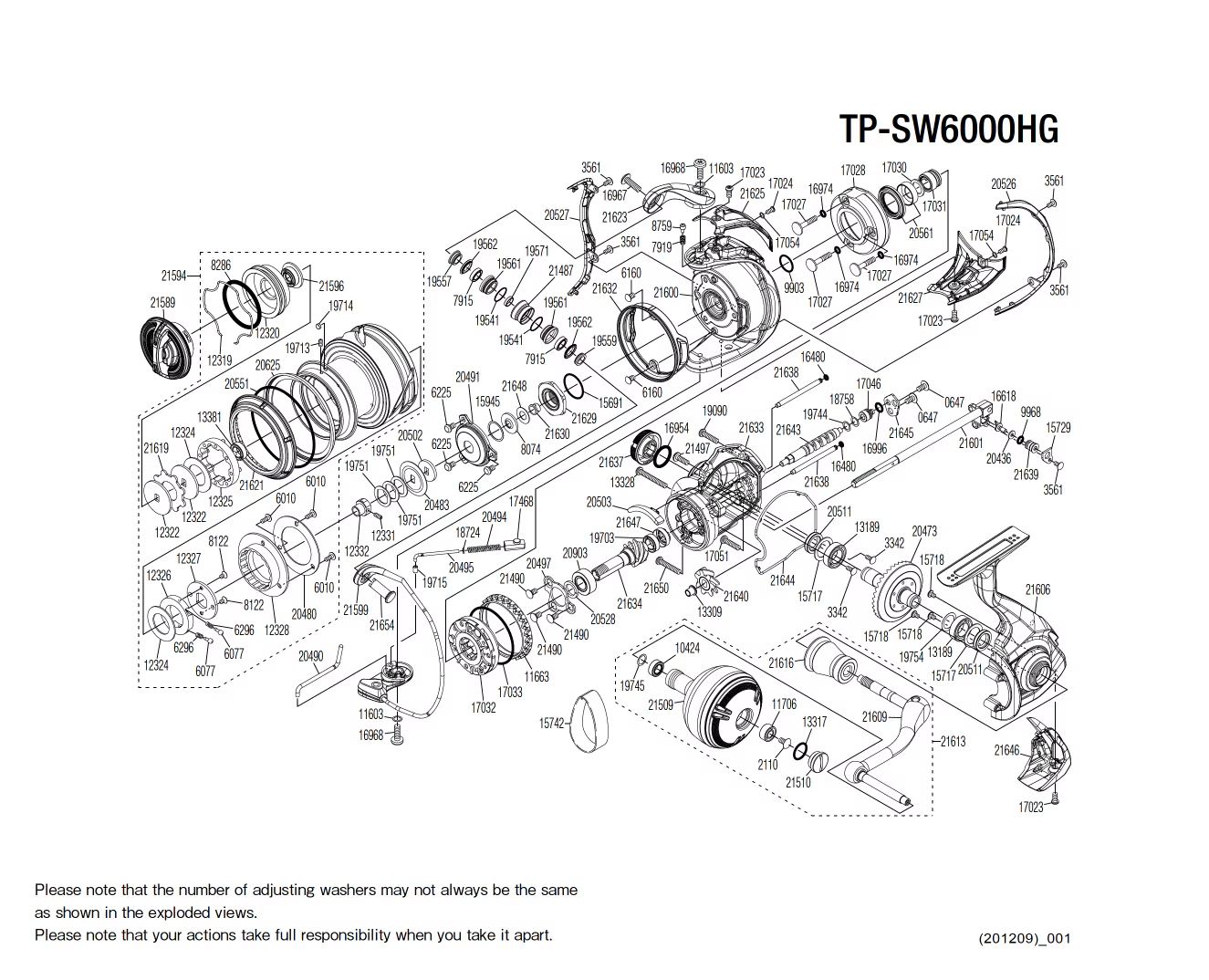 Twin Power 6000 SW C HG Reel Spare Parts
