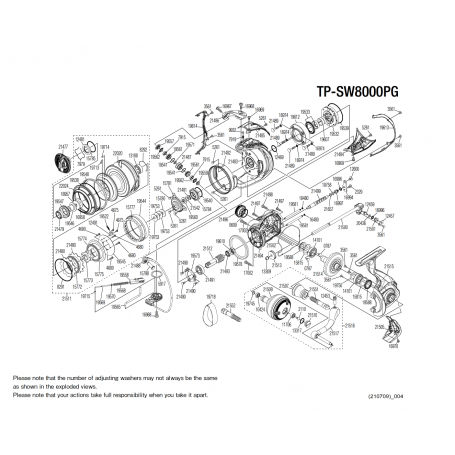 Twin Power 8000 SW C PG Makaraları için Yedek Parçalar