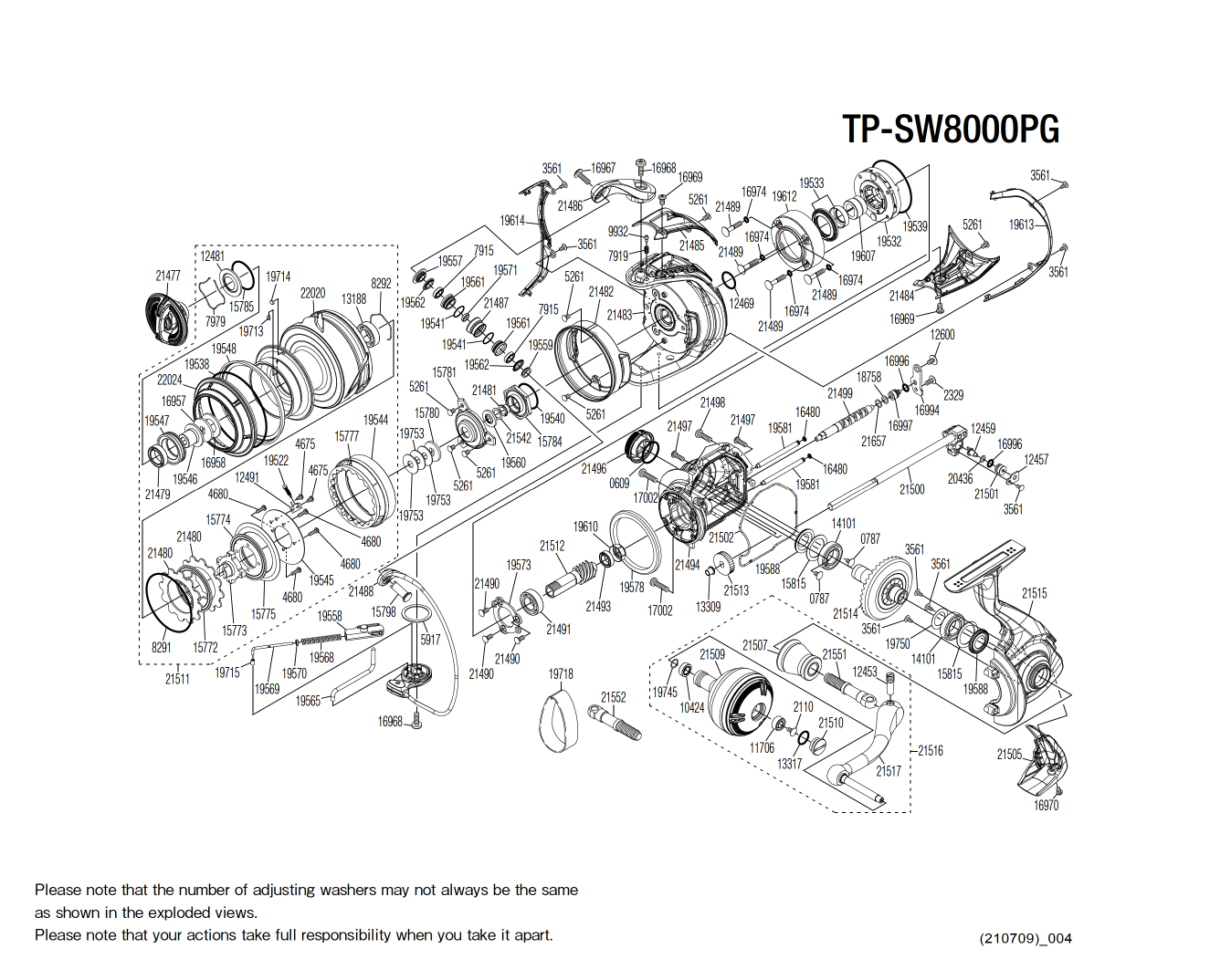 Peças de reposição para Twin Power 8000 SW C PG