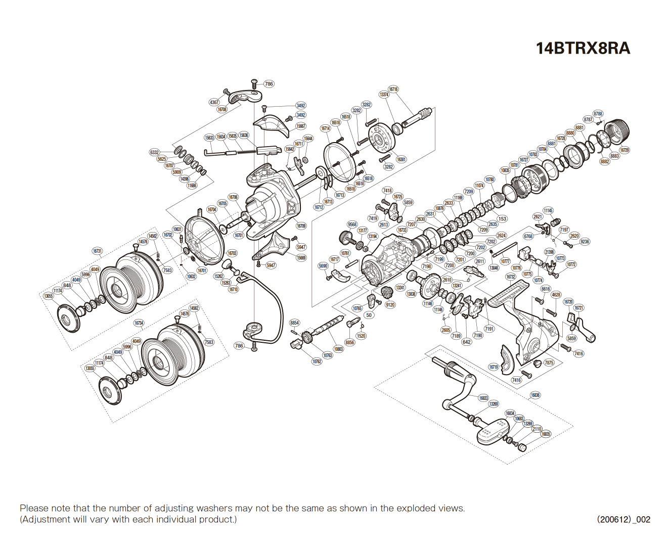 Ersatzteile für Baitrunner X-Aero 8000 RA Rollen