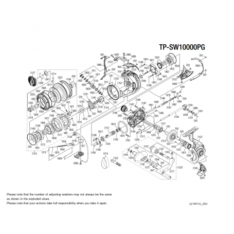 Twin Power 10000 SW C PG Makaraları için Yedek Parçalar