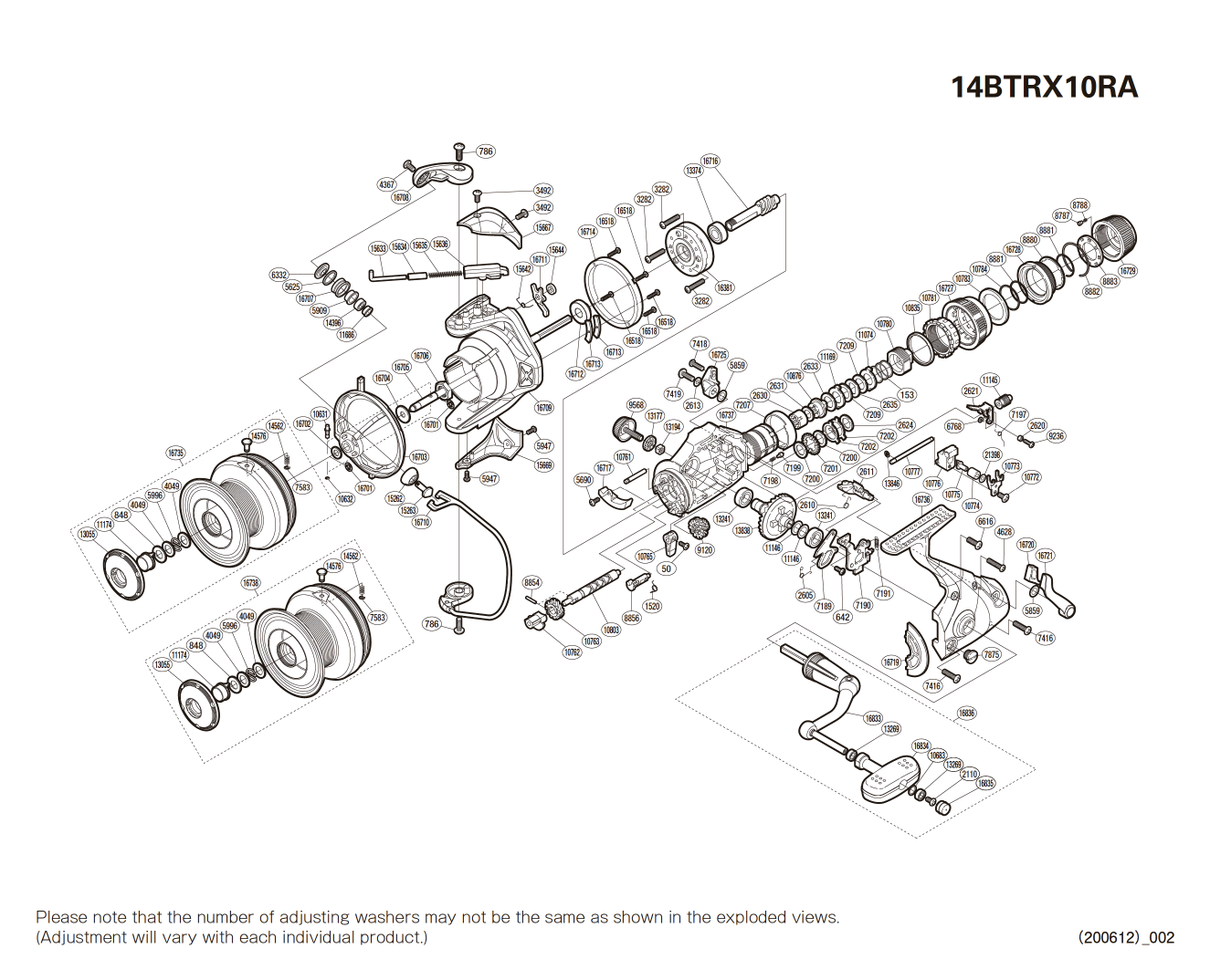 Despiece Carrete Baitrunner X-Aero 10000 RA