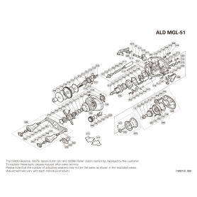 Despiece Carrete Aldebaran 51 MGL Zurdo