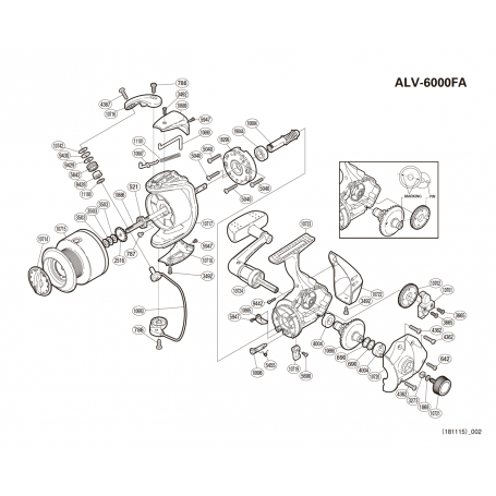 Alivio 6000 FA Reel Spare Parts
