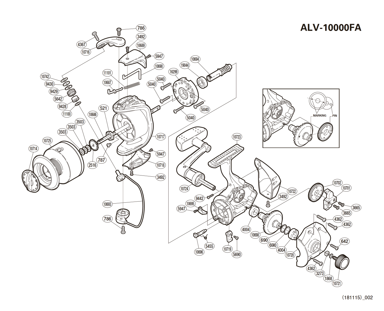 Alivio 10000 FA Makaraları için Yedek Parçalar