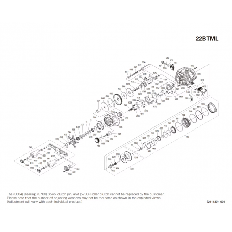 Bantam 151 Left-handed Reel Spare Parts