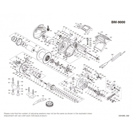 Beastmaster 9000 B Right-handed Reel Spare Parts