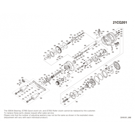 Despiece Carrete Calcutta Conquest 201 A Zurdo