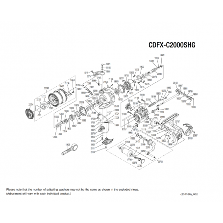 Despiece Carrete Cardiff XR C2000S HG