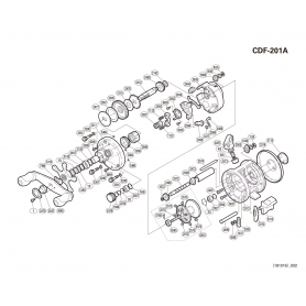 Onderdelen voor Cardiff 201 A linkshandig molens
