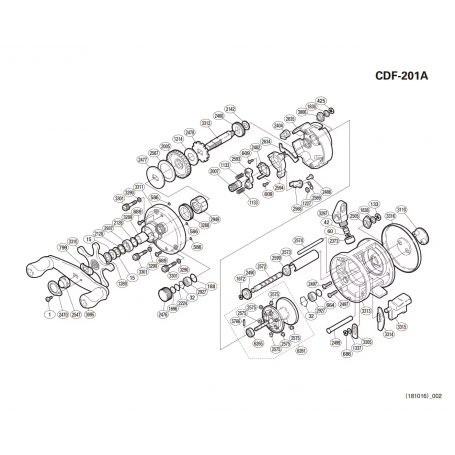 Despiece Carrete Cardiff 201 A Zurdo