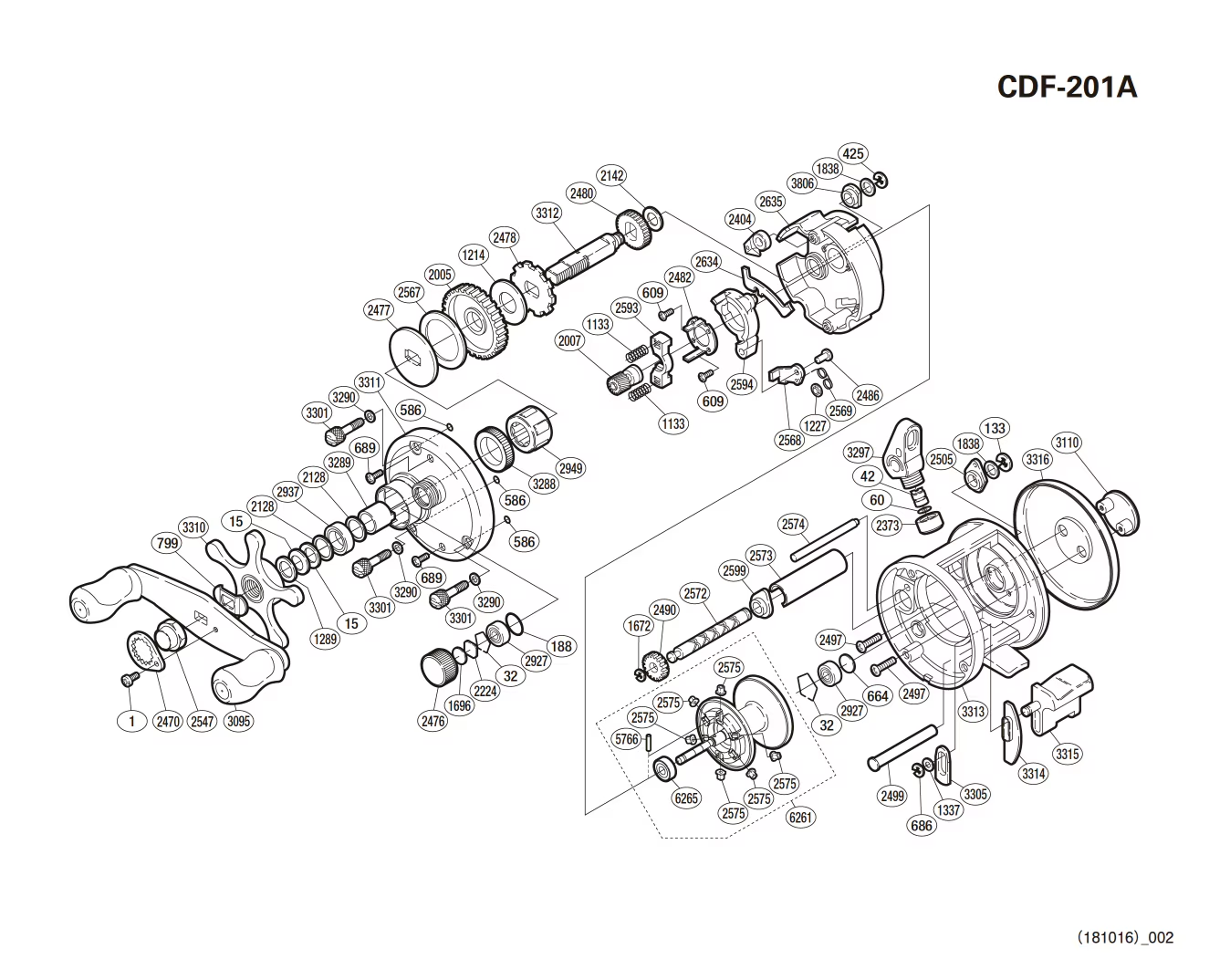 Despiece Carrete Cardiff 201 A Zurdo