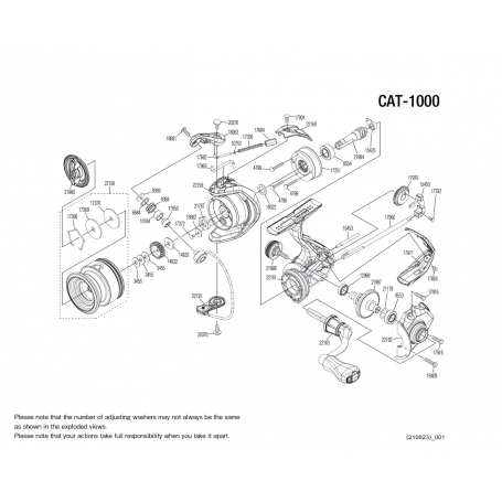 Catana 1000 FE Reel Spare Parts