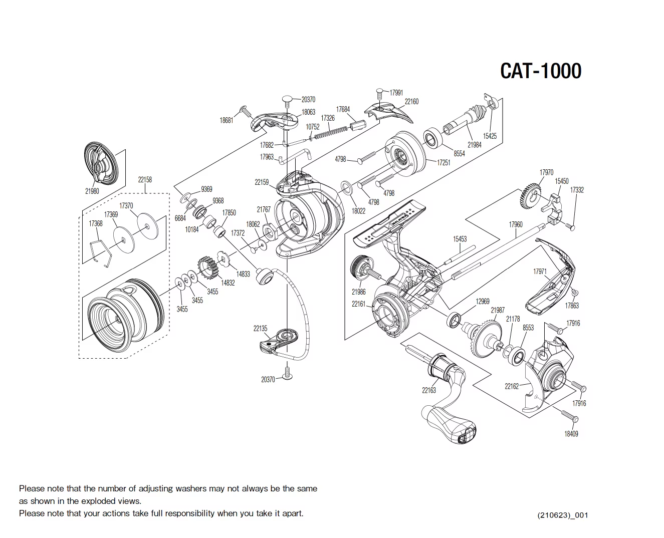 Ersatzteile für Catana 1000 FE Rollen
