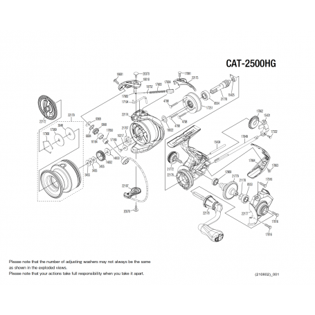 Despiece Carrete Catana 2500 FE HG