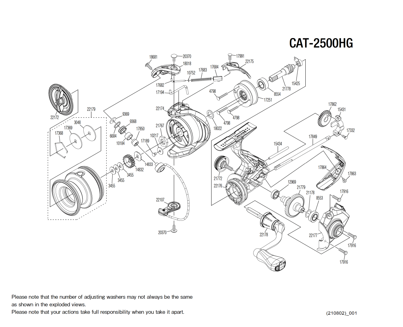 Ersatzteile für Catana 2500 FE HG Rollen