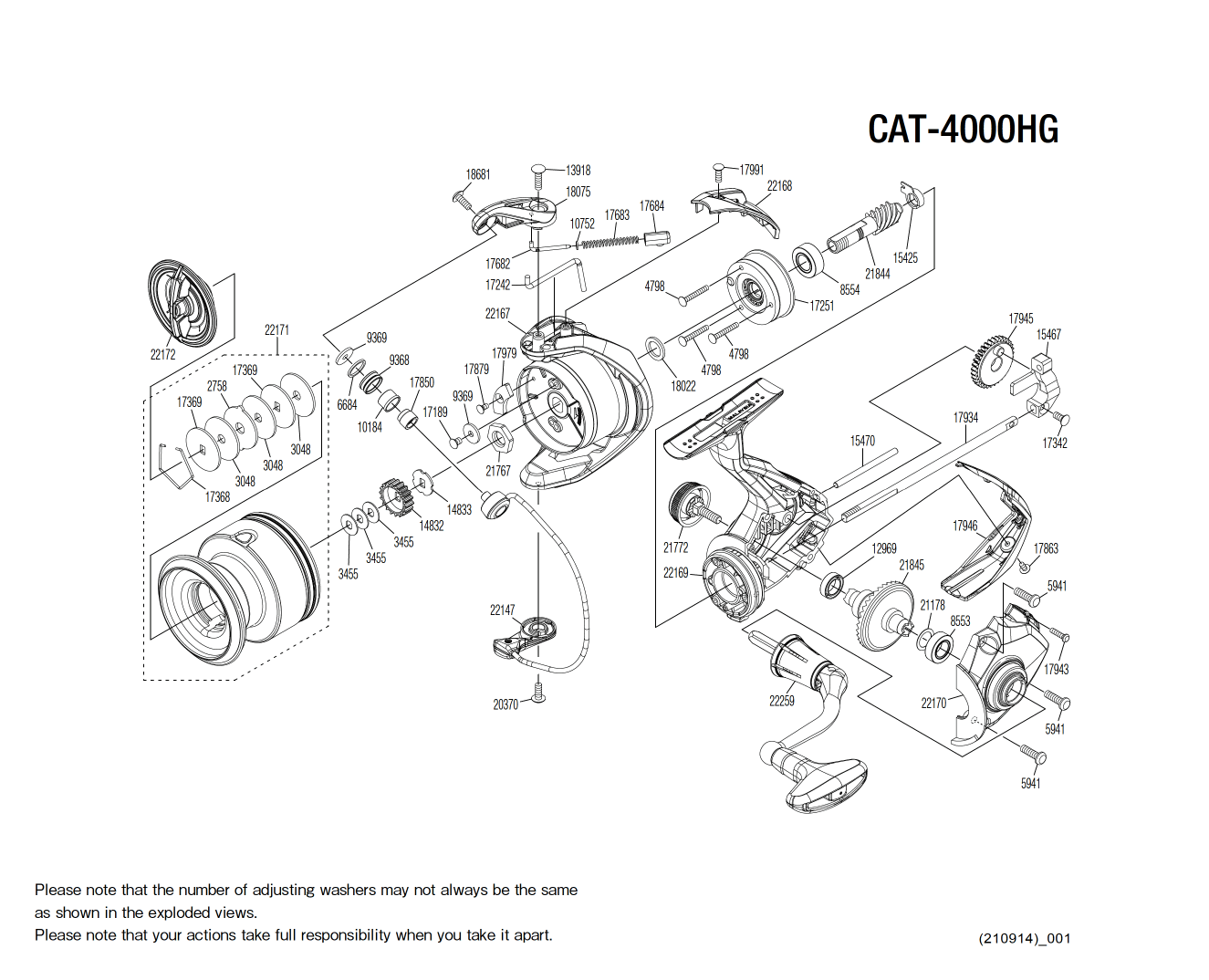 Ersatzteile für Catana 4000 FE HG Rollen