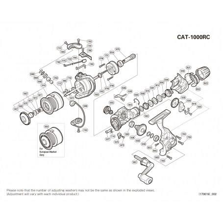 Catana 1000 RC Reel Spare Parts