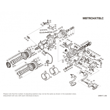 Baitrunner CI4+ XTB Medium Longcast 5500 Makaraları için Yedek Parçalar