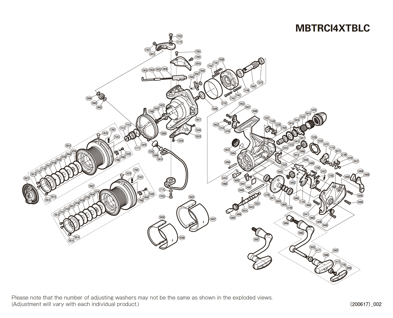 Ersatzteile für Baitrunner CI4+ XTB Medium Longcast 5500 Rollen