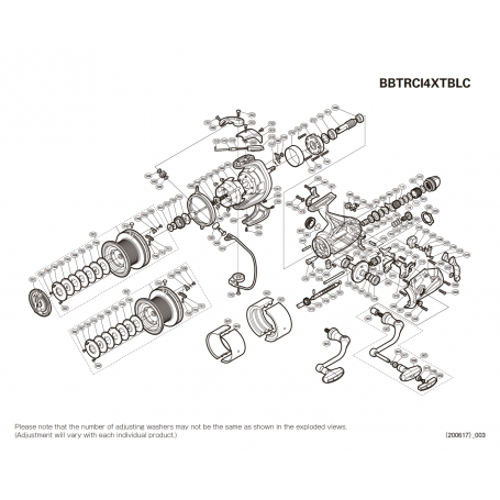 Onderdelen voor Baitrunner CI4+ XTB Big Longcast 14000 molens