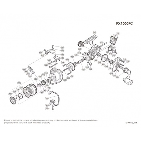 Despiece Carrete FX 1000 FC