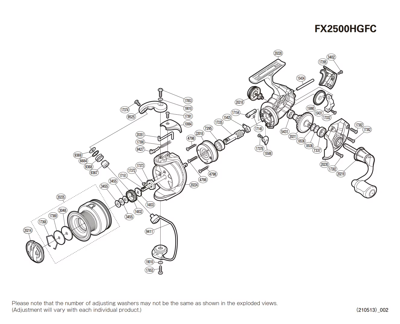 Pezzi di ricambio per FX 2500 FC HG
