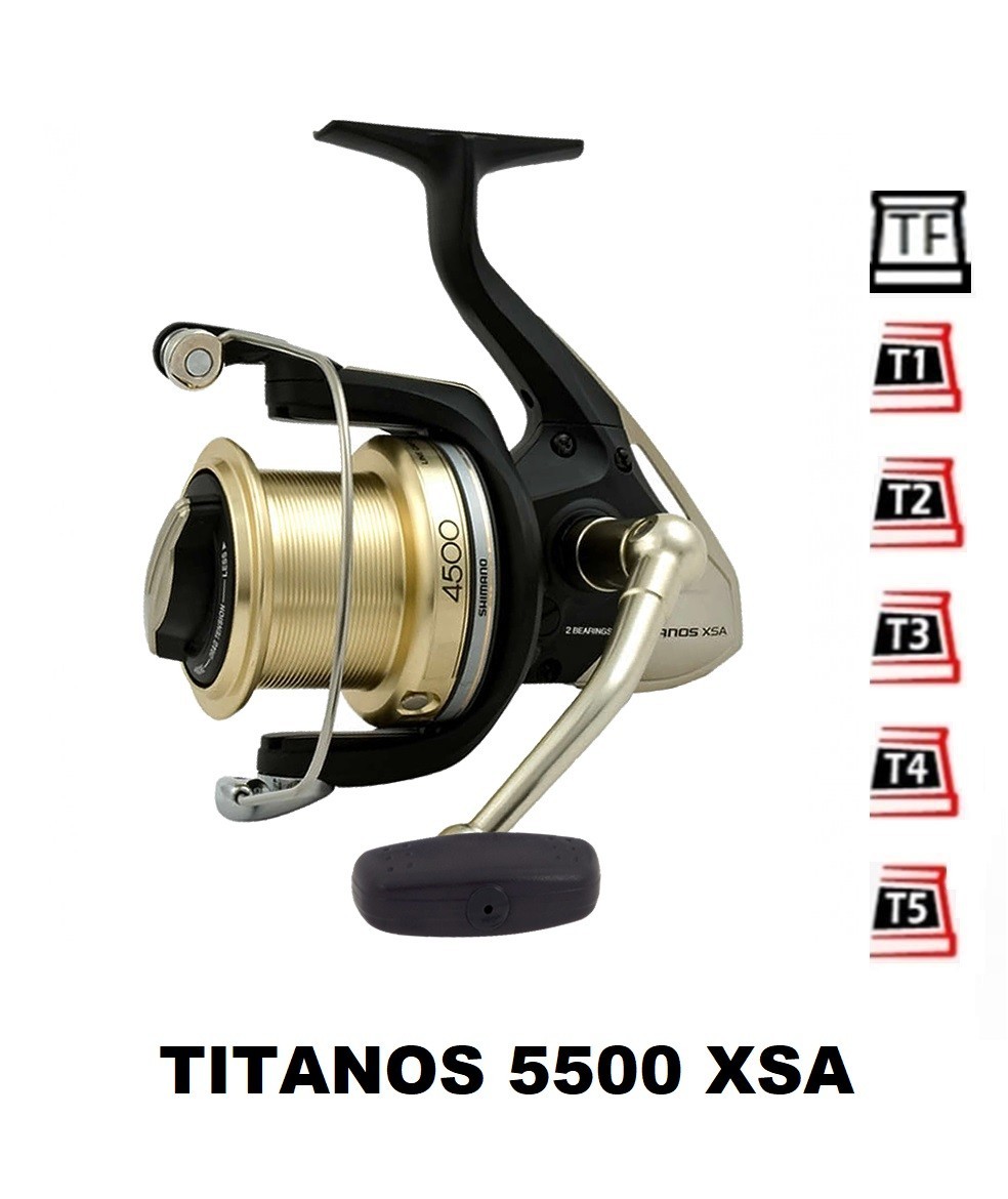 Spare Spools and accessories compatible with fishing reel Shimano Titanos 5500 XSA