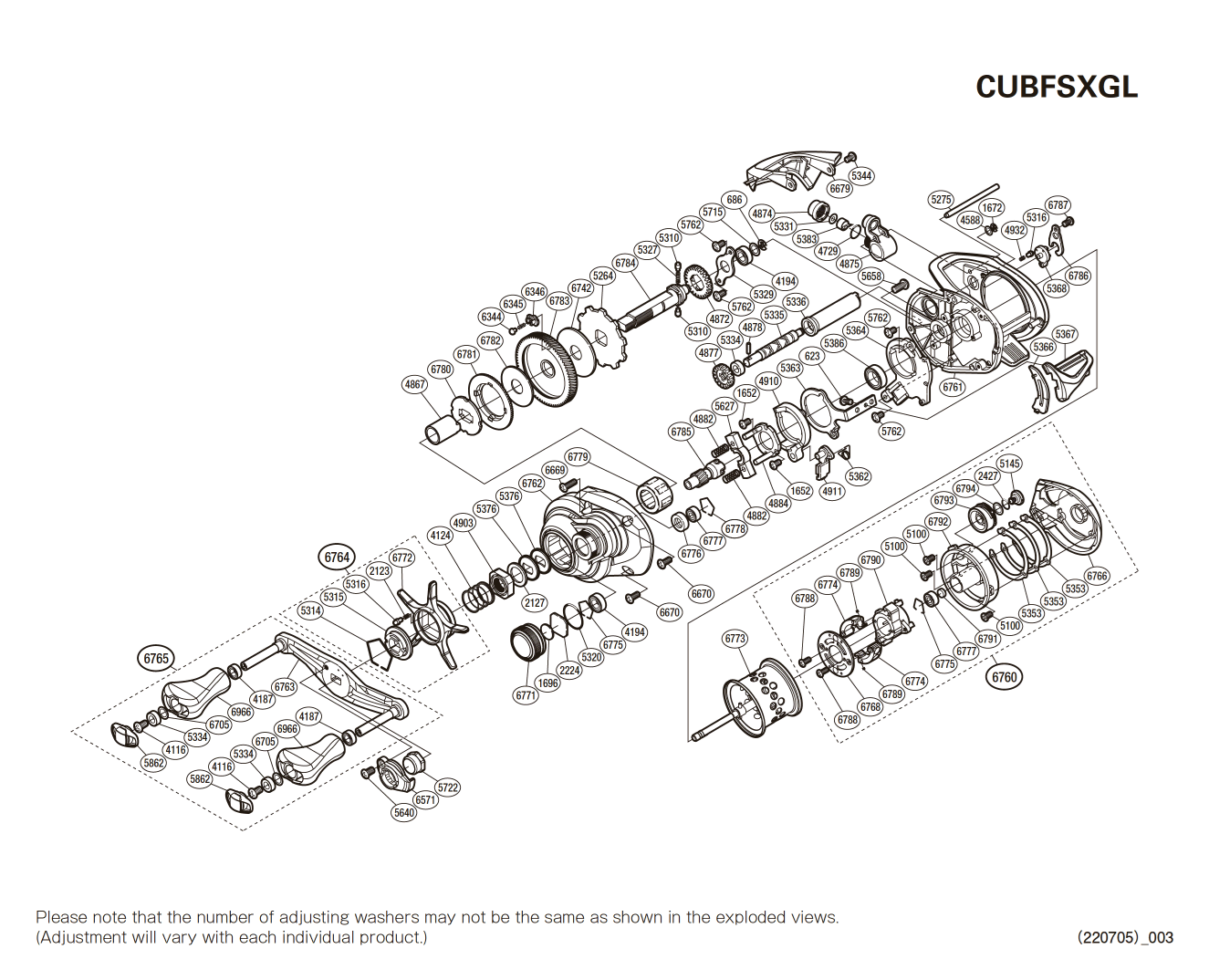 Onderdelen voor Curado BFS XG Linkshandig molens