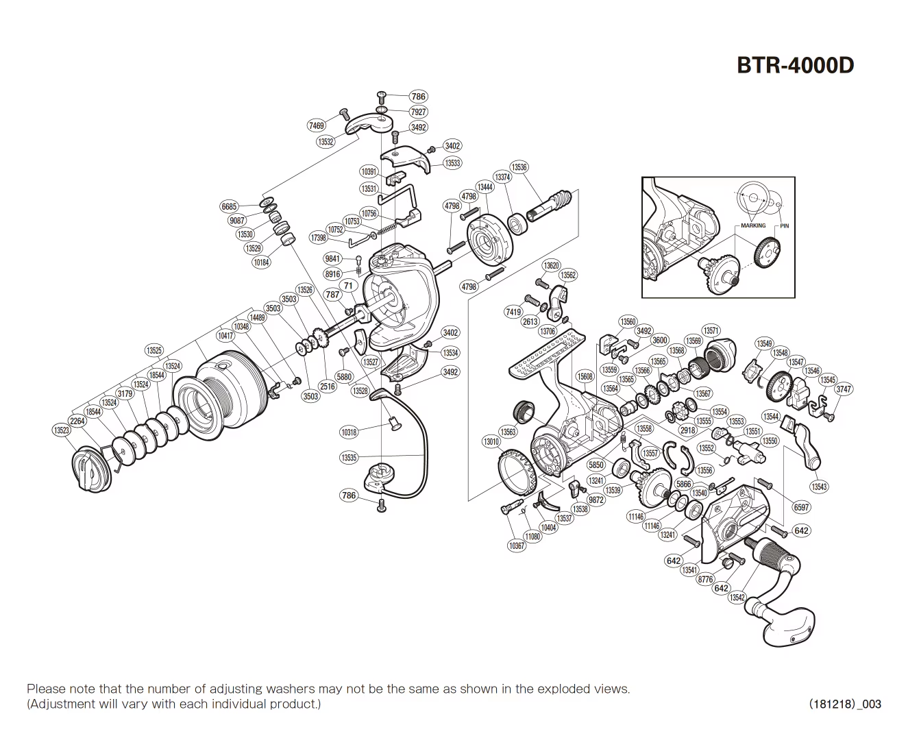 Onderdelen voor Baitrunner 4000 D molens