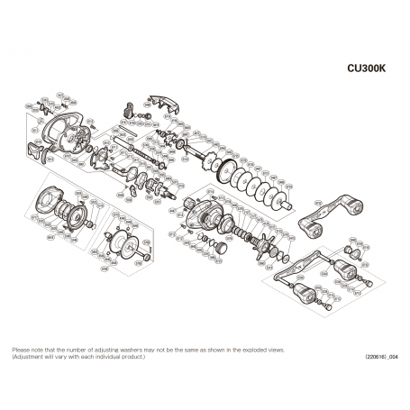 Curado 300 K right-handed Reel Spare Parts