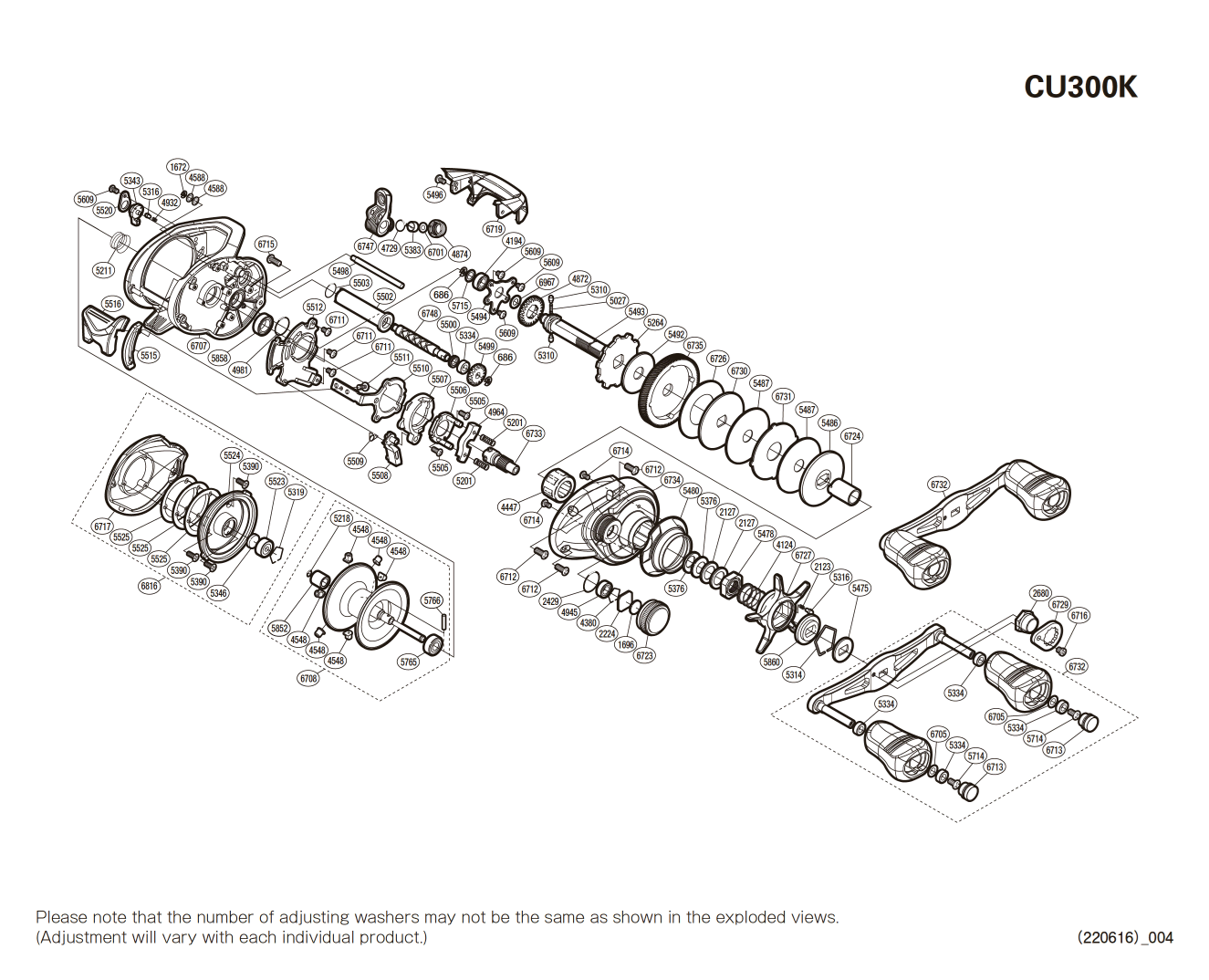 Despiece Carrete Curado 300 K Diestro
