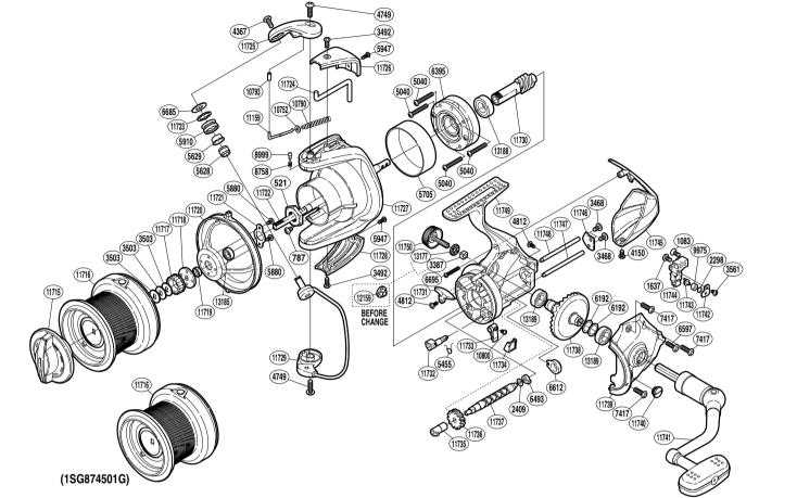 Ultegra 4500 XSB Reel Spare Parts