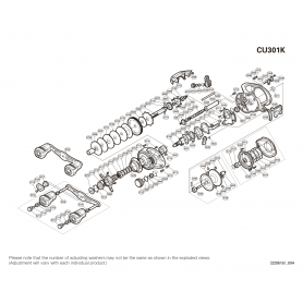 Despiece Carrete Curado 301 K Zurdo