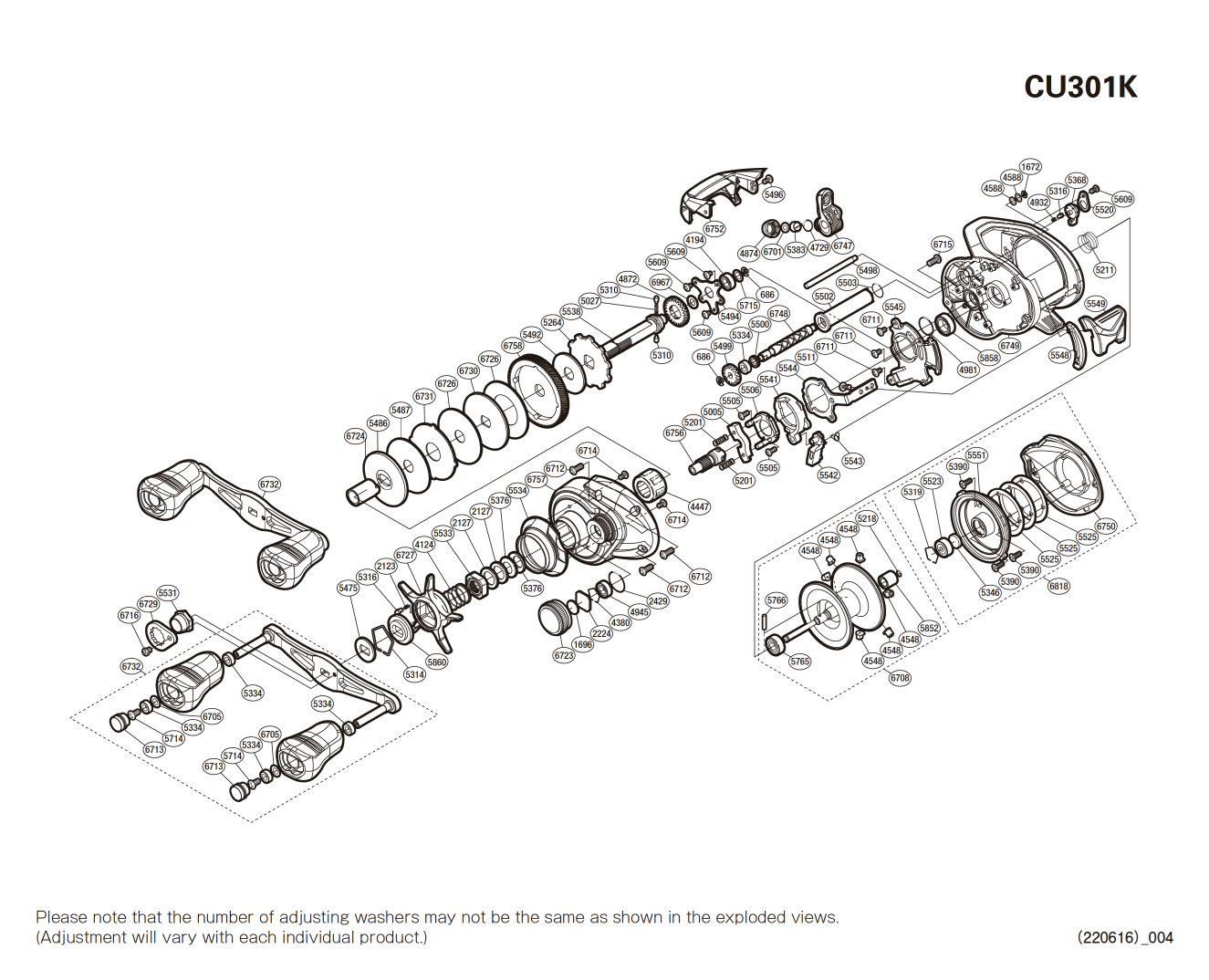 Ersatzteile für Curado 301 K Linkshänder Rollen