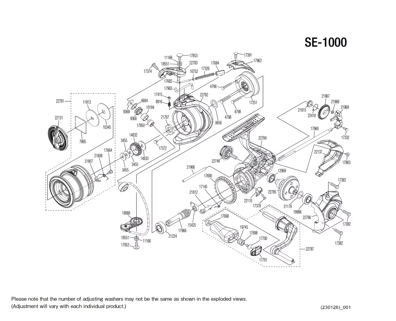 Despiece Carrete Sedona 1000 FJ