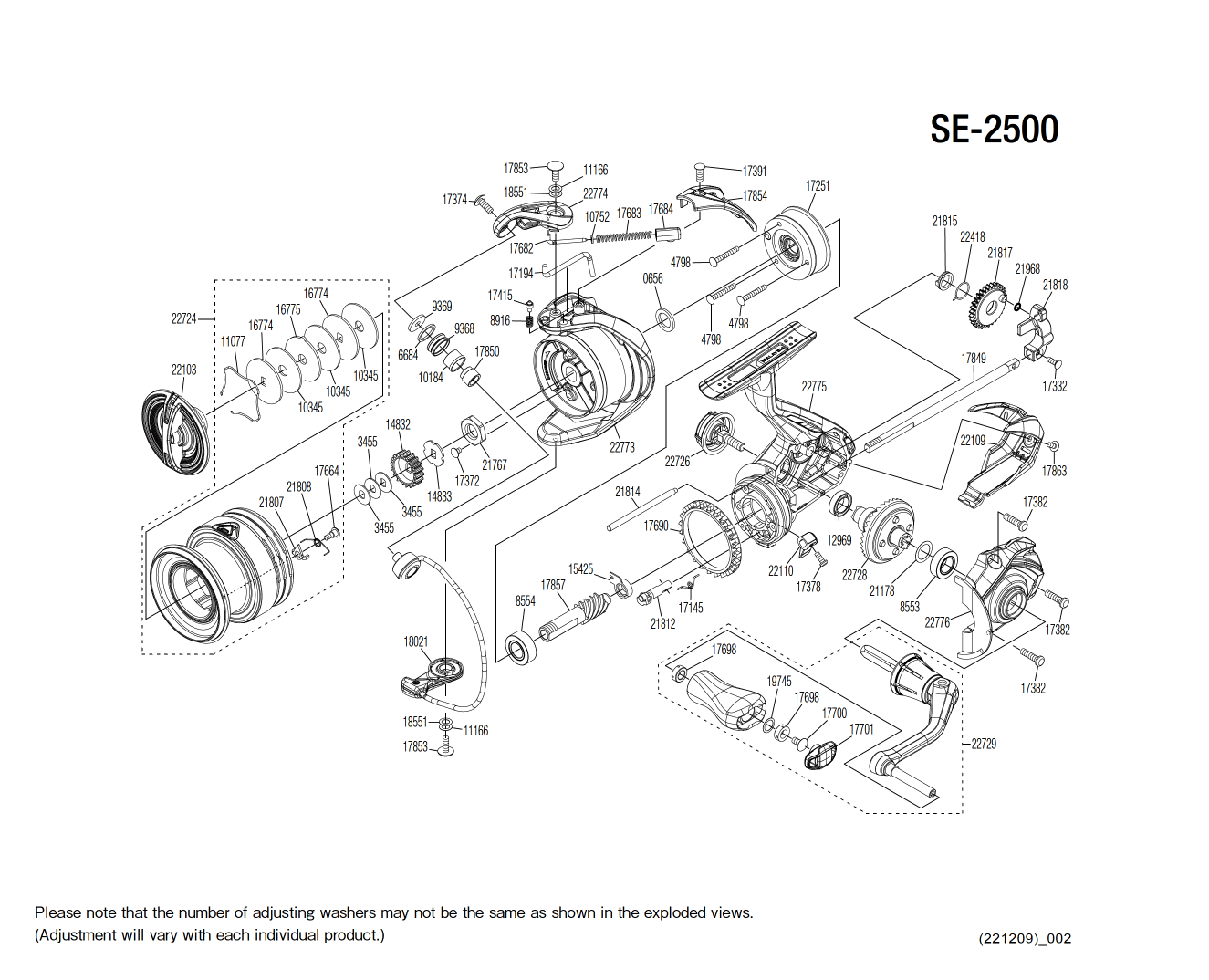 Despiece Carrete Sedona 2500 FJ