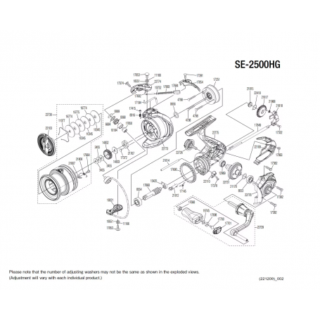 Pezzi di ricambio per Sedona 2500 HG FJ