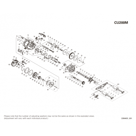 Despiece Carrete Curado 200 M Diestro
