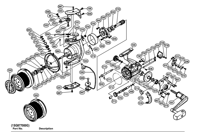 Despiece Carrete Ultegra 10000 XSA
