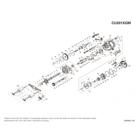Curado 201 XG M Solak Makaraları için Yedek Parçalar