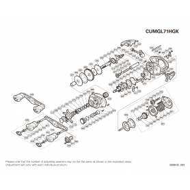 Despiece Carrete Curado 71 K MGL HG Zurdo