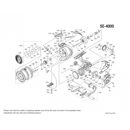 Despiece Carrete Sedona 4000 FJ