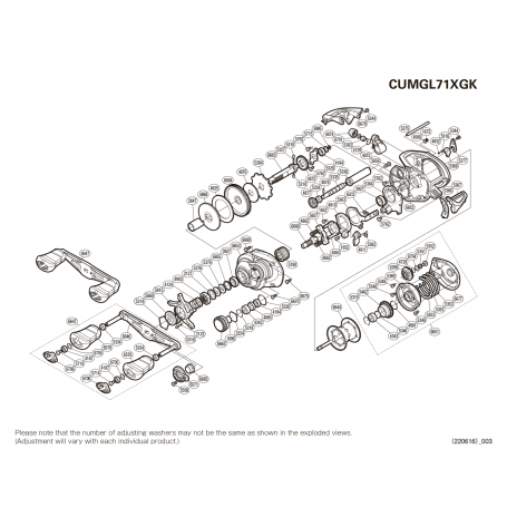 Ersatzteile für Curado 71 K MGL XG Linkshänder Rollen