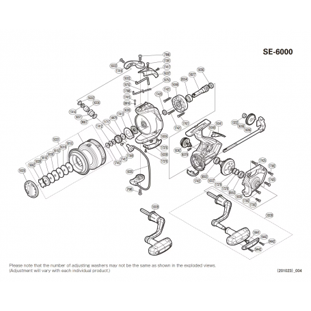Despiece Carrete Sedona 6000 FI